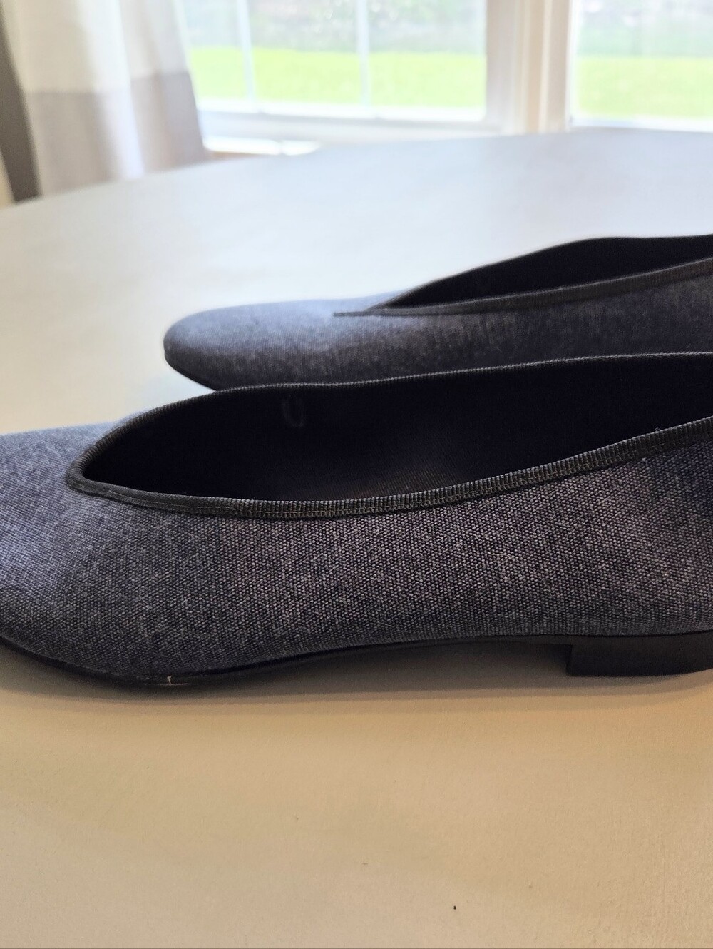 Alex Mill Navy Blue Canvas Ballet Flats Size 9 Made In Italy - Picture 5 of 12